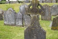 Headstones at ancient graveyard